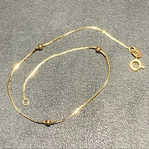 14k gold with gold balls bracelet 17cm-6.6”